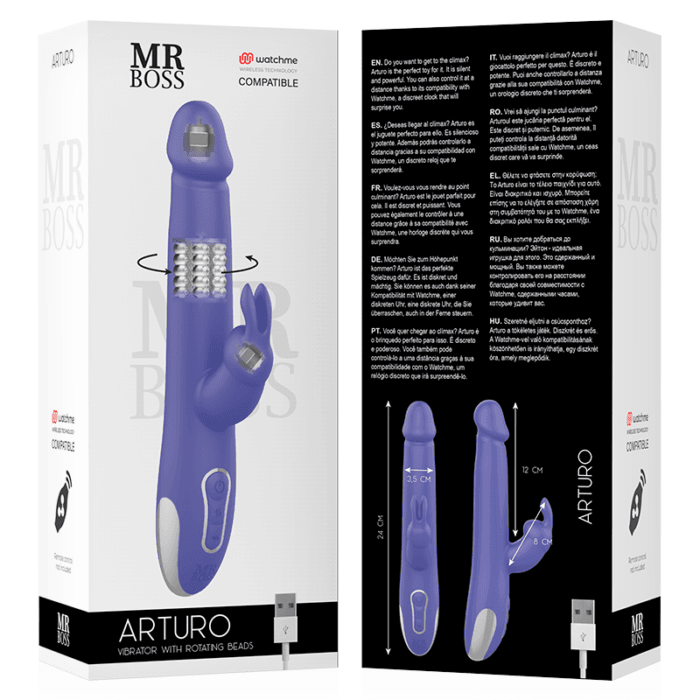 MR BOSS - ARTURO VIBRATOR & ROTATOR COMPATIBLE WITH WATCHME WIRELESS TECHNOLOGY - Image 5