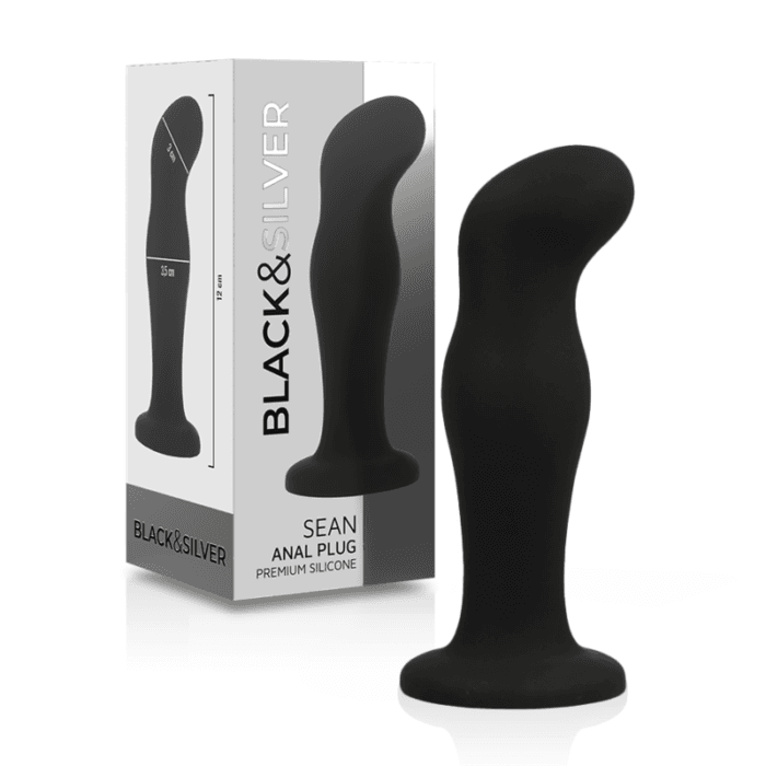 BLACK&SILVER - SEAN PLUG ANAL PREMIUM SILICONE BLACK - Image 7