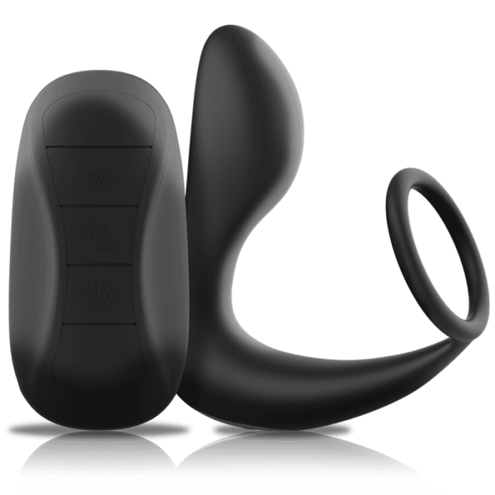 BLACK&SILVER - REMOTE CONTROL ANAL MASSAGER RECHARGEABLE SILICONE BLACK - Image 5