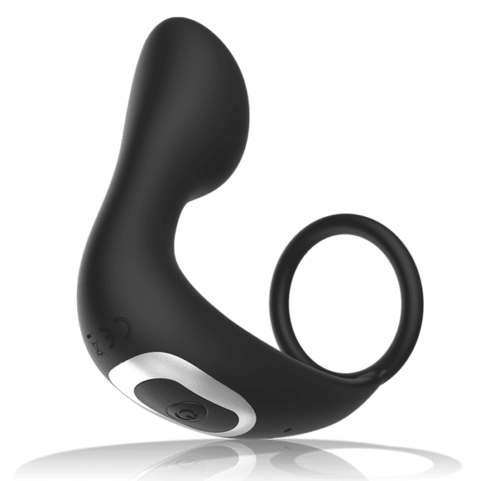 BLACK&SILVER - REMOTE CONTROL ANAL MASSAGER RECHARGEABLE SILICONE BLACK - Image 6