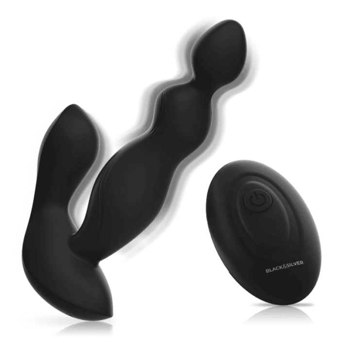 BLACK&SILVER - CORA ANAL PLUG SILICONE REMOTE CONTROL - Image 3