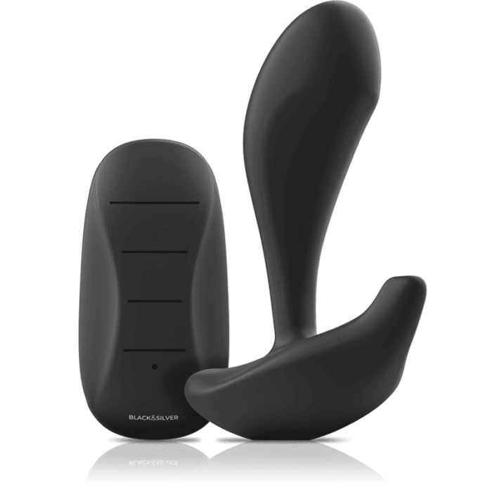 BLACK&SILVER - DWAYNE ANAL PLUG SILICONE REMOTE CONTROL - Image 2