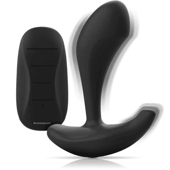 BLACK&SILVER - DWAYNE ANAL PLUG SILICONE REMOTE CONTROL - Image 5