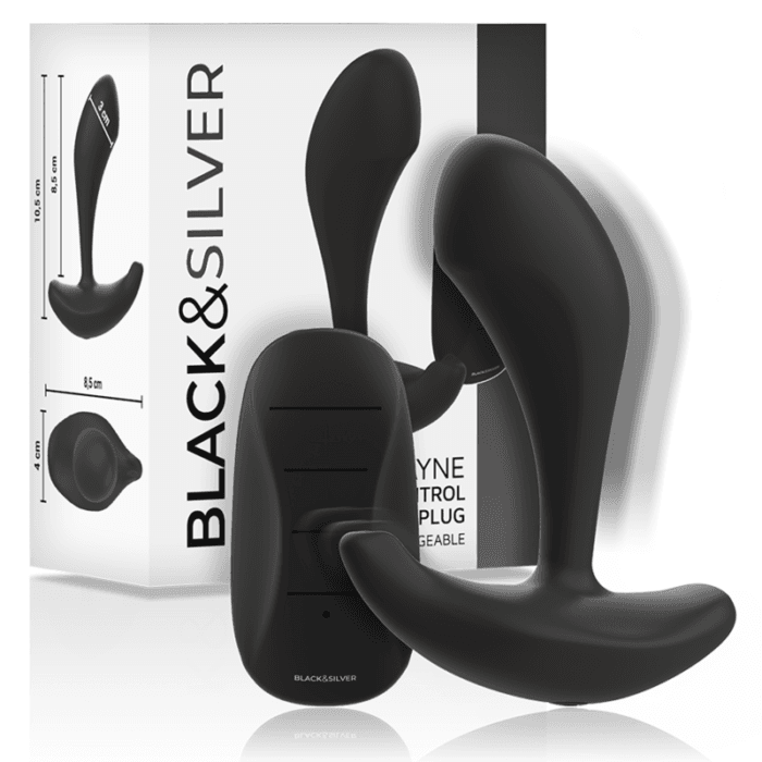 BLACK&SILVER - DWAYNE ANAL PLUG SILICONE REMOTE CONTROL - Image 6