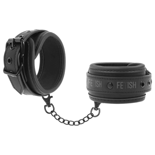 Vegan Leather Handcuffs with Neoprene Lining Fetish Submissive